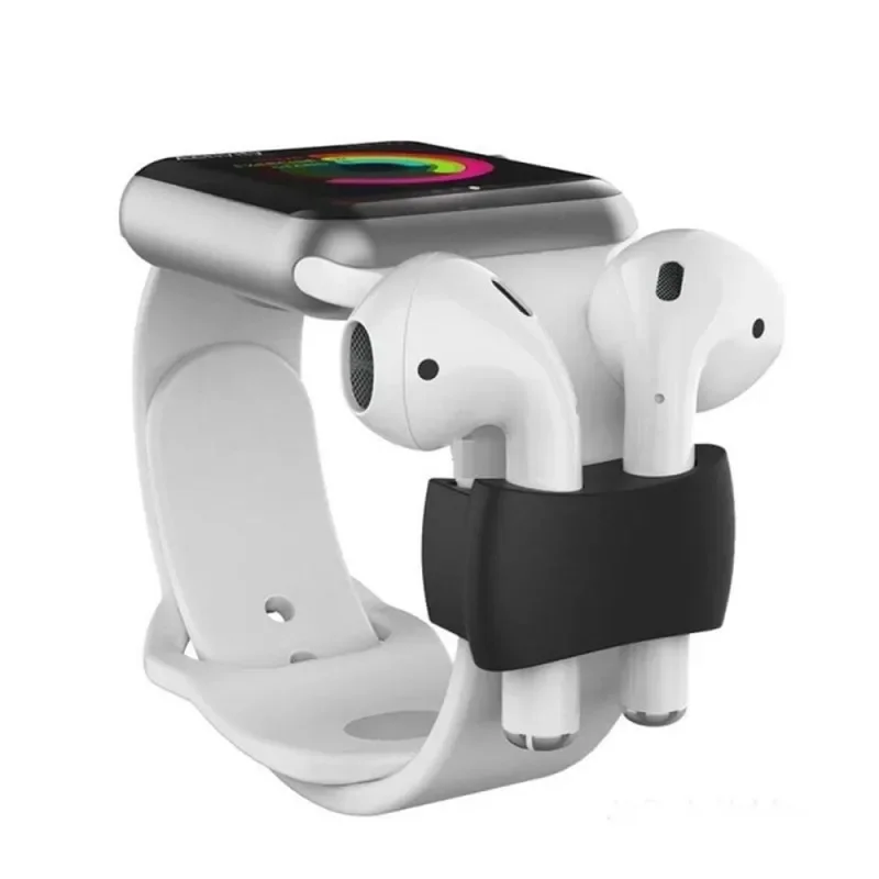 Fone de ouvido airpods de suporte para apple watch, sem fio, headphone, suporte anti-perda,