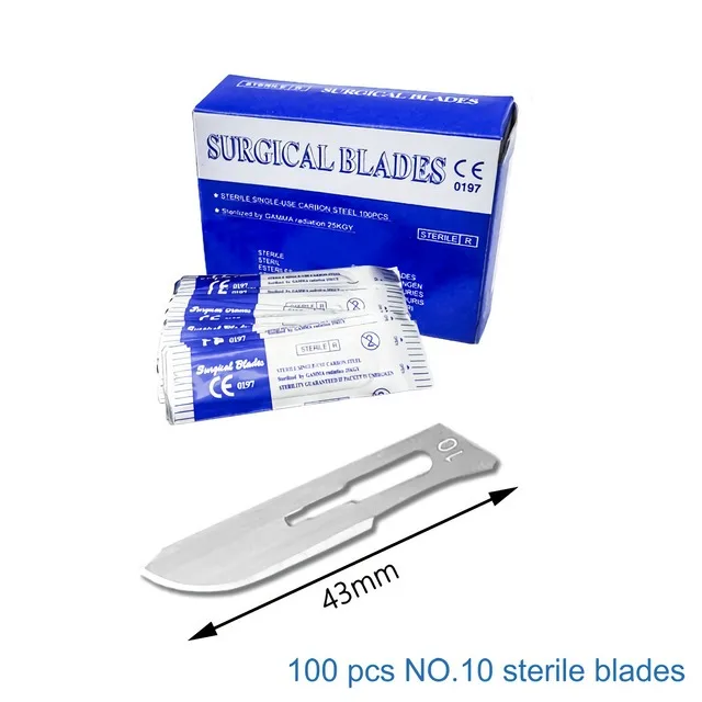 Hochscharfe sterile chirurgische Klinge aus Kohlenstoffstahl – für zahnärztliche Ästhetik, Gravuren, Tierdissektion, Modellbau und Brotöffnung – Detail 11