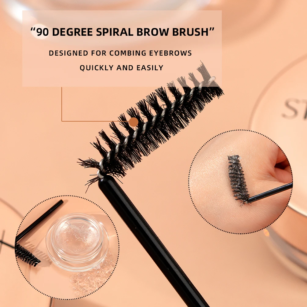 QIBEST modellazione tridimensionale gel per sopracciglia sopracciglio radicato sopracciglio selvaggio gel trasparente impermeabile crema per sopracciglia styling