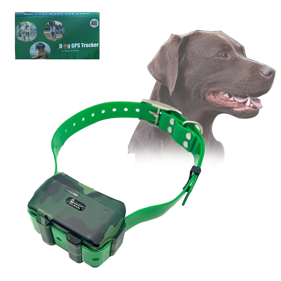 4G GPS Tracker Dog Collar for Hunting Dogs Cow Sheep 4000 mAh IP68 Waterproof Pet Tracker Large Animal Collar with Free App