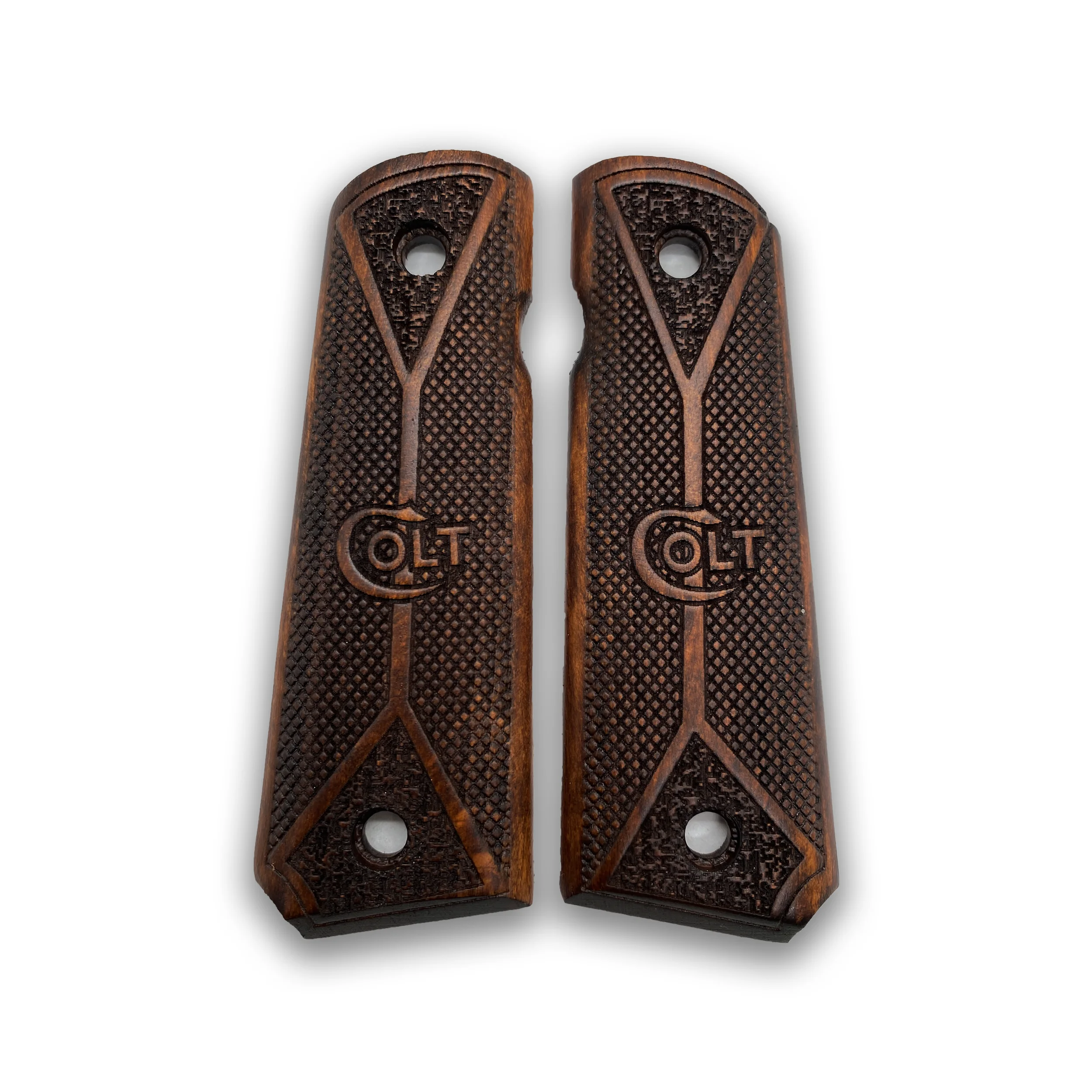 Grip And Case For Colt Edition 1911 Custom Laser Cut Wood Inlay Grips Gun Accessories Weapon Case Hunting Gun Hunting Accessories Equipment Gun Tactical Molle Pistol Brace Glock  