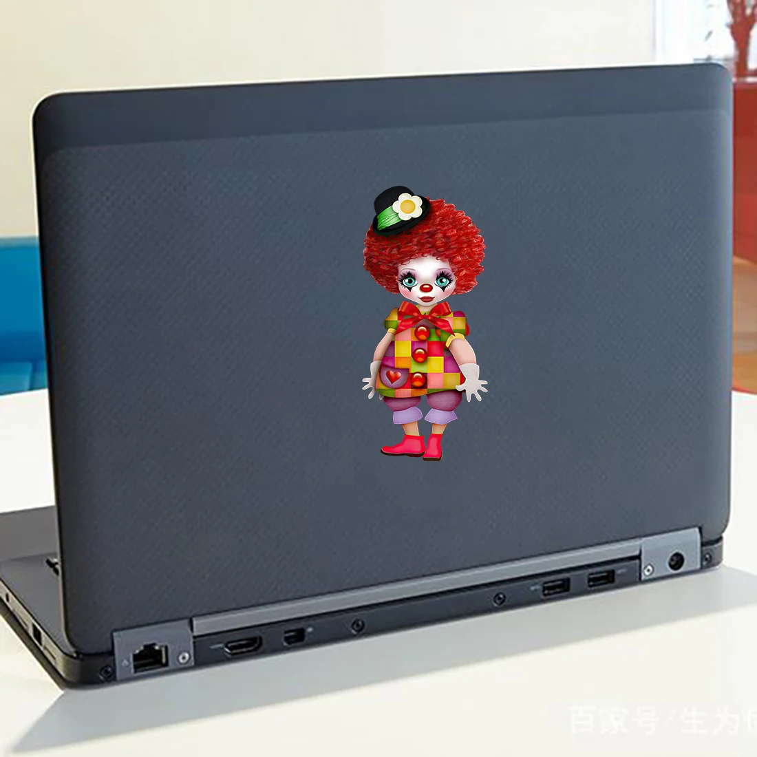 Three Ratels CF848 Personalized evil painting style circus clown cartoon sticker