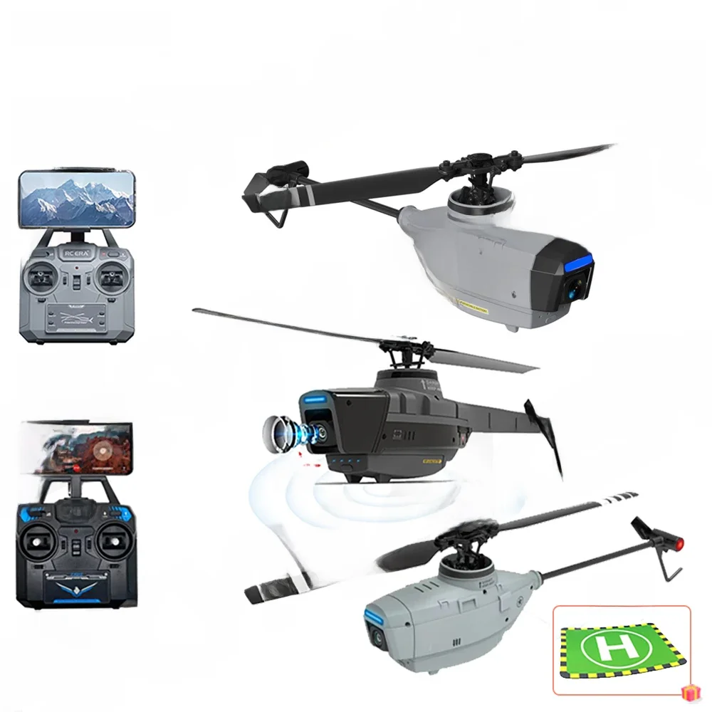 C127ai C127 C128 Pro Rc Helikopter Met Wifi Fpv Camera 4ch 6-As Gyro 2.4G Afstandsbediening Rc Helikopter Kids Speelgoed Voor Jongens - afbeelding 2