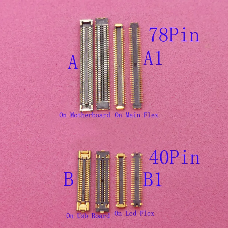 

2-10Ps Lcd Display Screen Usb Charger FPC Connector Plug For Samsung Galaxy Note 10 Note10 Lite N770 S20FE S20 FE G781 78 40 Pin