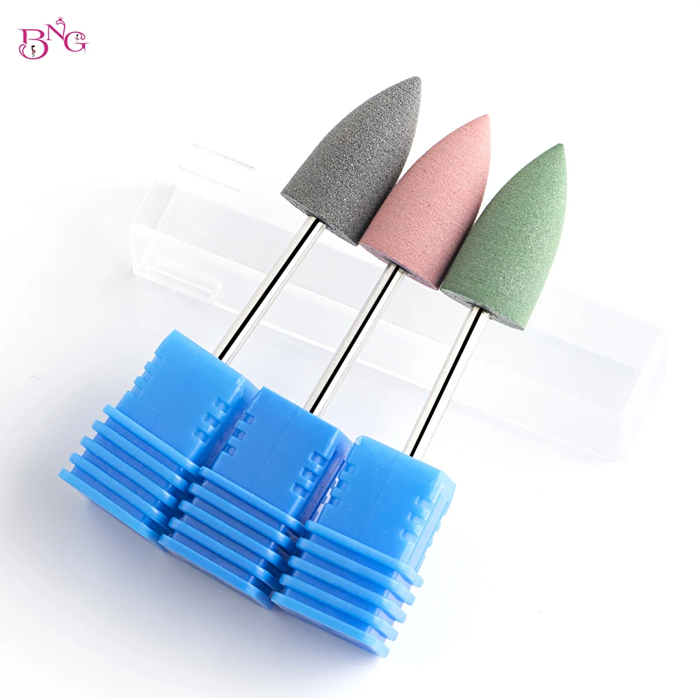 

BNG Silicone Cuticle Nail Drill Bits Safety Rubber Nail File Bits Nail Art Tools for Acrylic Gel Nails Cuticle Manicure Pedicure