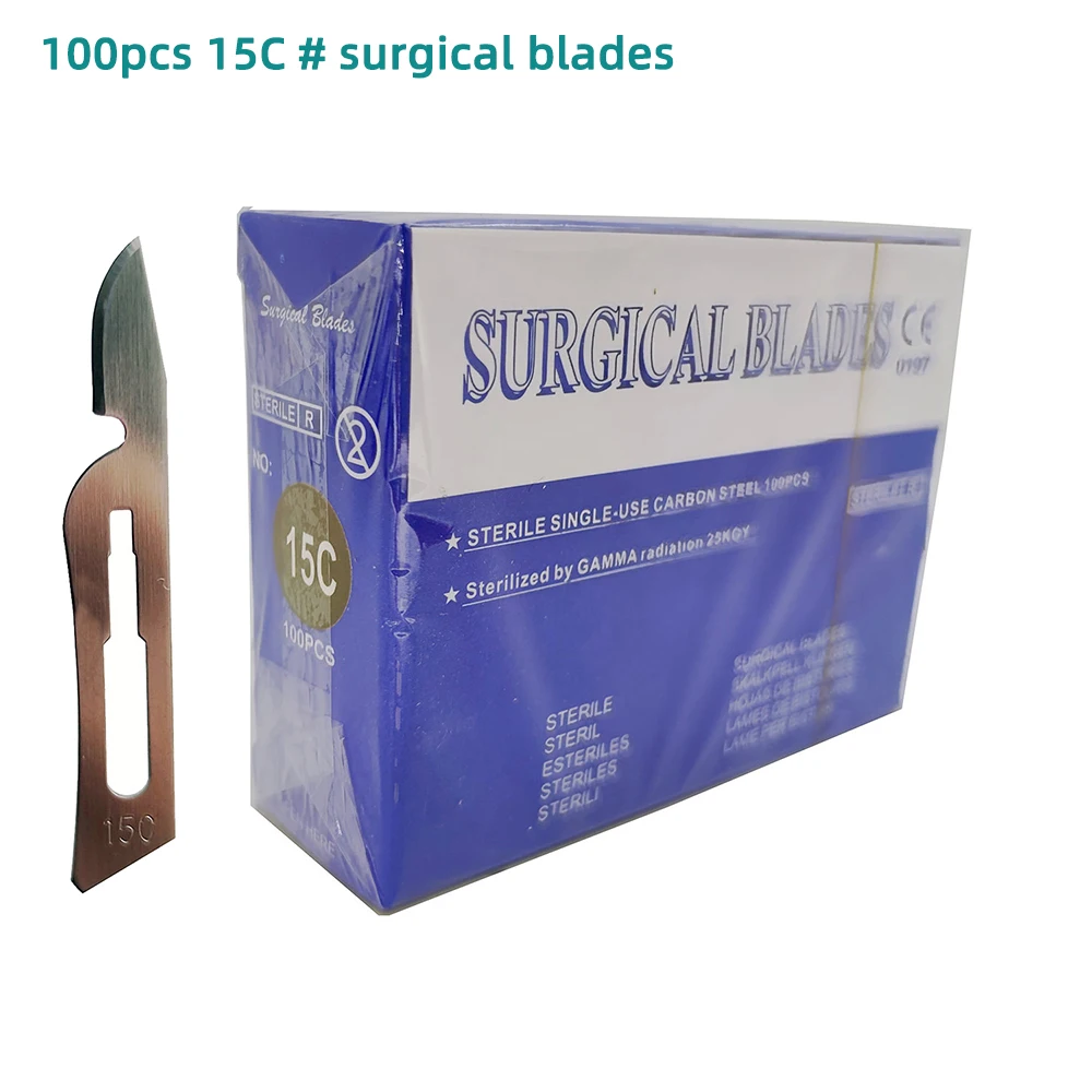 Hochscharfe sterile chirurgische Klinge aus Kohlenstoffstahl – für zahnärztliche Ästhetik, Gravuren, Tierdissektion, Modellbau und Brotöffnung – Detail 25