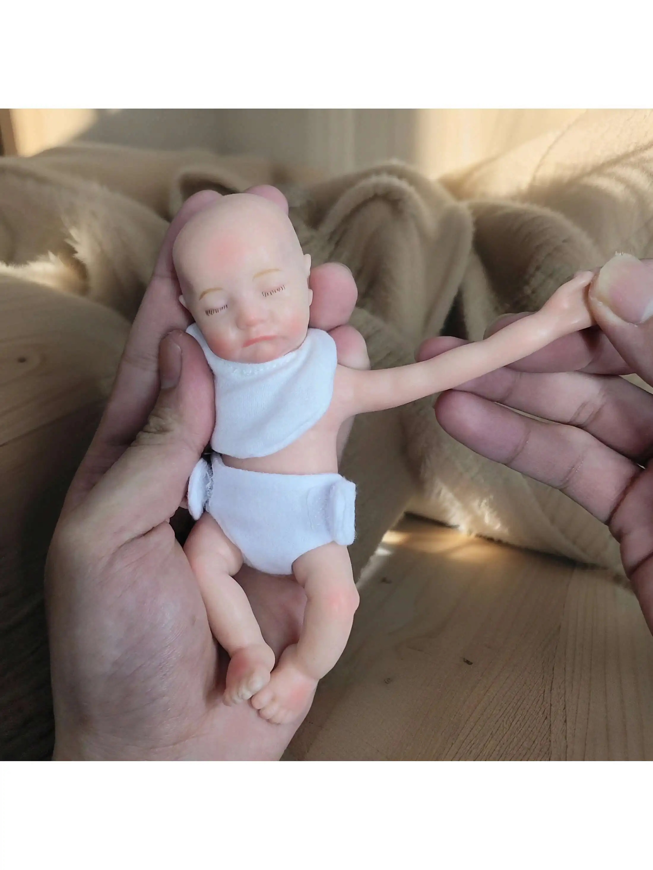 6 inch realistische reborn babypoppen siliconen full body jongen, echte babypoppen slapen zacht lichaam pasgeboren babypoppen