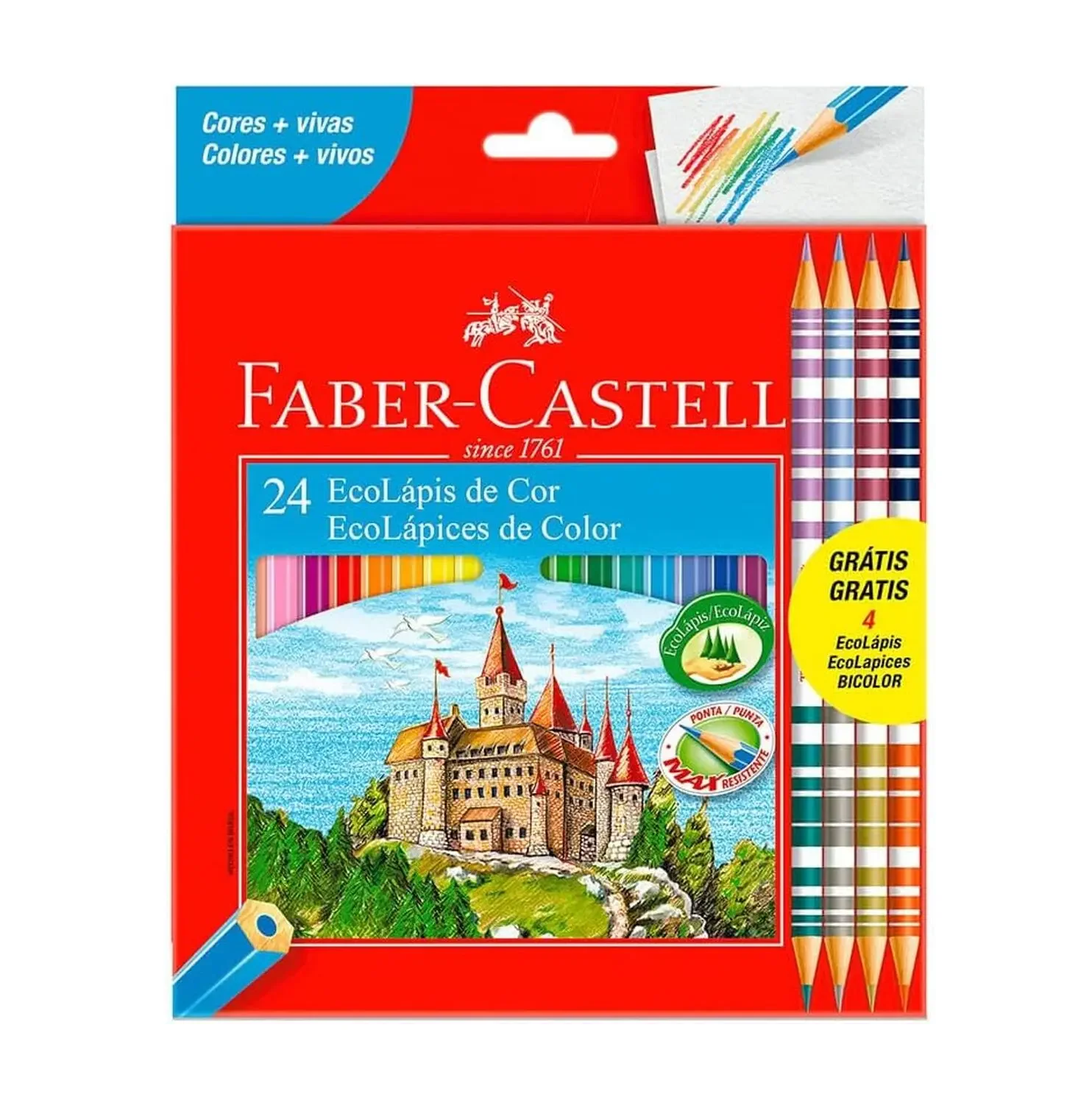 24 Colors Color Lapis 4 Bicolor Faber Castell