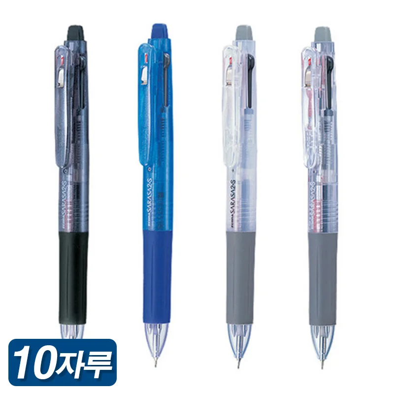 Zebra Sarasa 2 + S Sharp Multi Pen 1 Ta 10 SJ2 0.5mm Knock Ball Pen Zebra Sarasa 2 + s sharp multi-pen SJ2 05 knock type ballpen 10EA