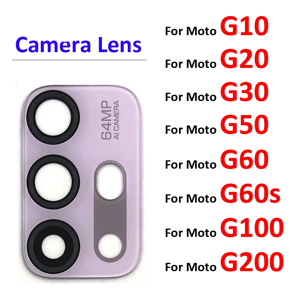 Camera Glass Lens Back Rear Camera Glass Lens with Adhesive For Motorola Moto G10 G20 G30 G50 G60 G60s G100 G200 Repair Parts