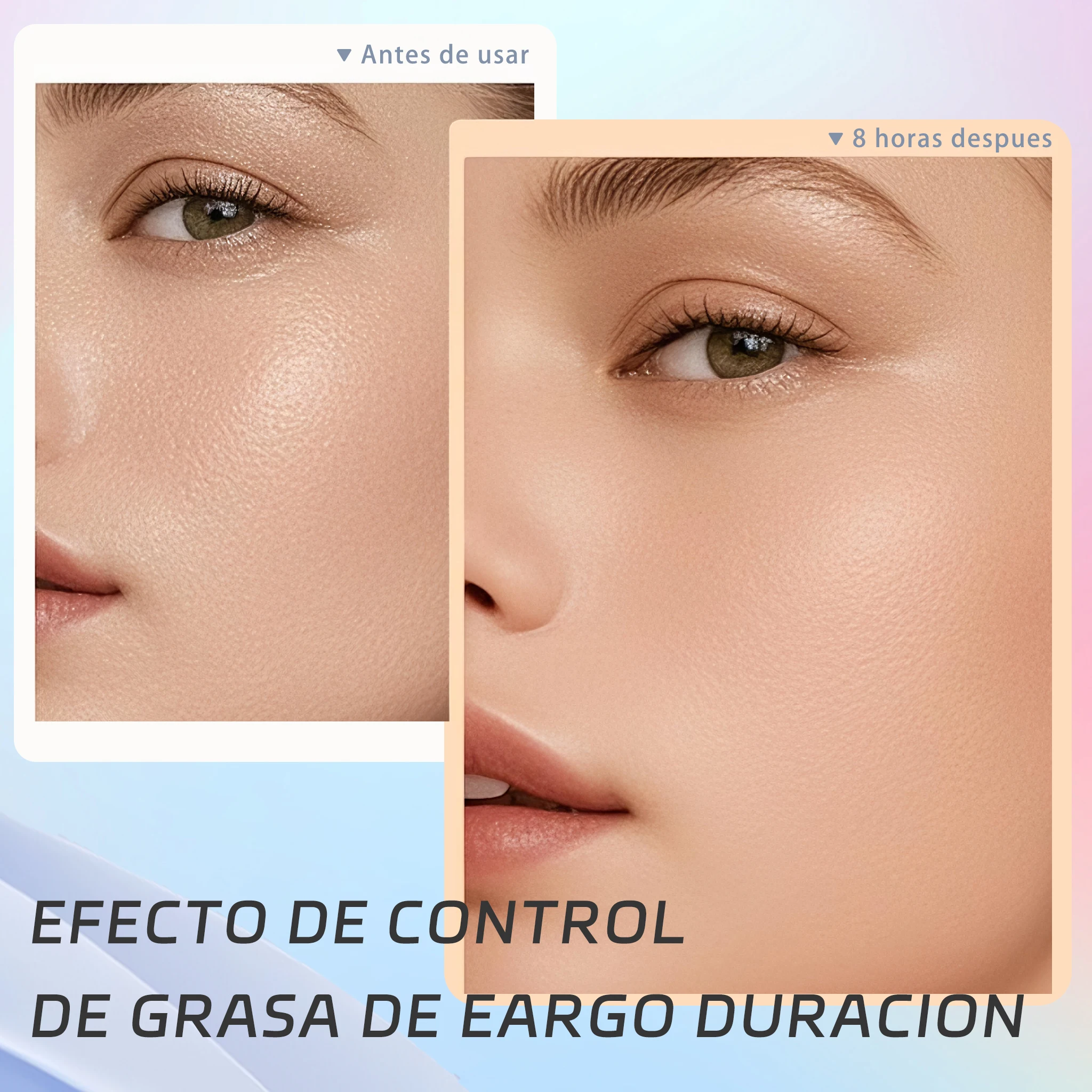 Cipria Compatta Opacizzante a Lunga Durata con Applicatore a Spugna, Impermeabile, Texture Liscia per un Viso Luminoso
