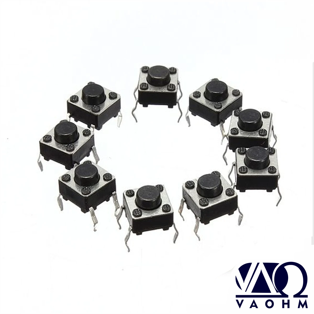 100PCS 6*6 Tact Switch Through Hole 6x6x4.3 6x6x4.5 6x6x5 6x6x6.5 6x6x7 6x6x7.5 6x6x6x6 8 6x6x8.5 6x6x9 6x10 6x6x11 6x6x12