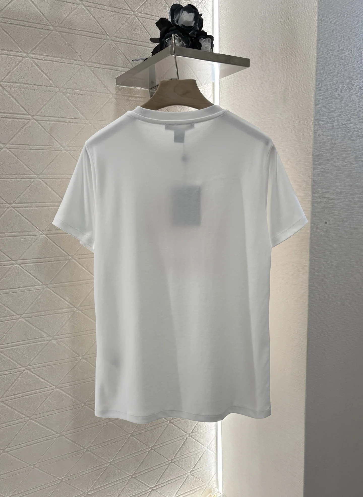 

Simple round neck T-shirt for women's summer top