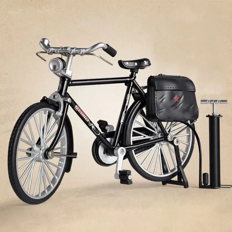 AliExpress Other Vintage Two Eights Big Bar Classic Nostalgia Bicycle Model Ornament With Briefcase and Pump Desktop Decorative Ornament