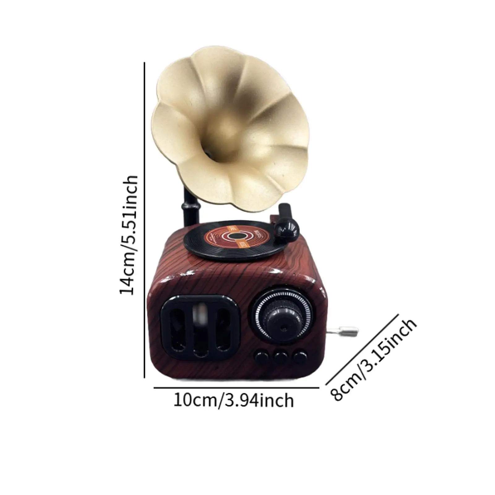 الفونوغراف صندوق تشغيل الموسيقى الكلاسيكية عيد الميلاد الحاكي اليد مكرنك عقارب الساعة لاعب سجل لغرفة المعيشة ديكور 2026 هدية السنة الجديدة #6
