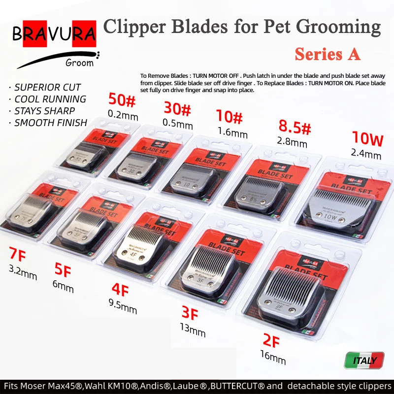 

Suitable for A5 type knives adapters Precision blade set Professional Dog Clipper Blade Fit Most Andis and Oster Series A for Pe