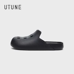 UTUNE Mules Slippers For Men shoes woman 2026 trend Outdoor Slippers Indoor Sandals Slides EVA Soft Non-slip Cozy Cloud Feeling