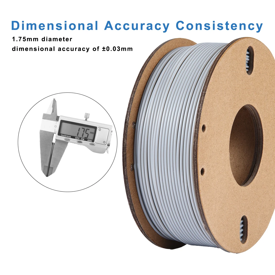 Likesilk 95A خيوط TPU، خيوط طابعة ثلاثية الأبعاد مرنة وناعمة 1.75 مم، دقة الأبعاد +/- 0.03، بكرة 250 جرام (TPU-Gray-250G)