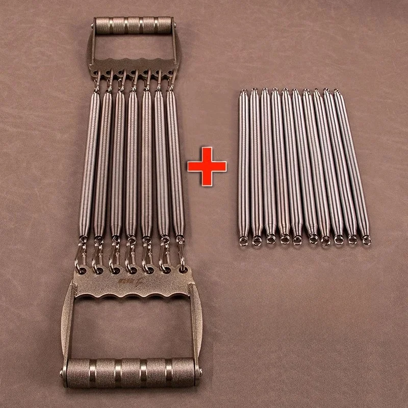 Extenseur de poitrine tout en acier avec ressort 7 + 10, extenseur réglable au niveau de force de 154 lb