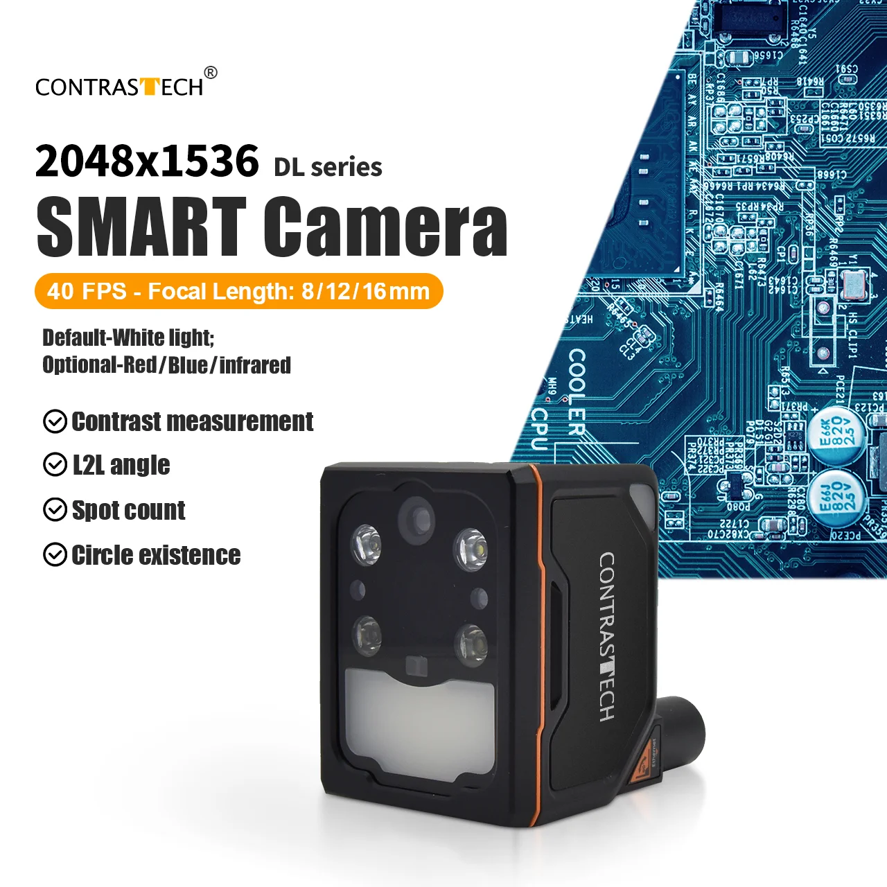 

Object Detection 2048x1536 40fps Smart PRO Built in Software Color Counting AI Vision Camera For Logistics Inspection