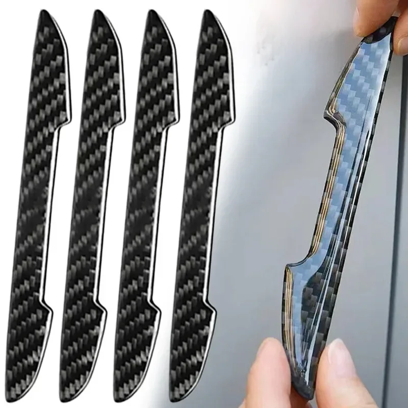 4/8 stücke Auto Tür Schutz Aufkleber Streifen Carbon Look Anti-Kollision Schutz Auto Tür Rand