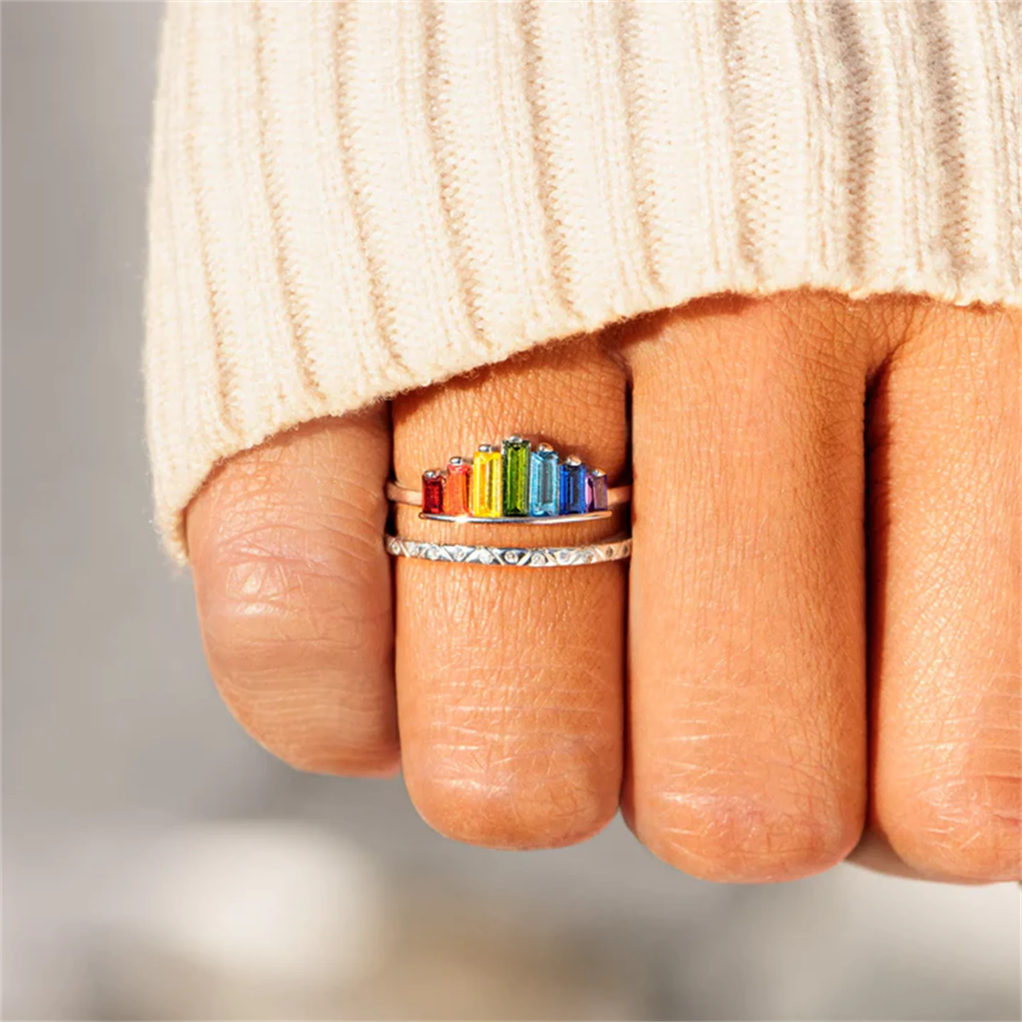 Rainbow Baby On Board Rainbow Ring