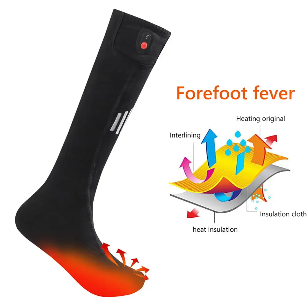 Rechargeable Heating Thermal Socks for Climbing and Hiking, Warm Stockings, Rechargeable, Cold Weather