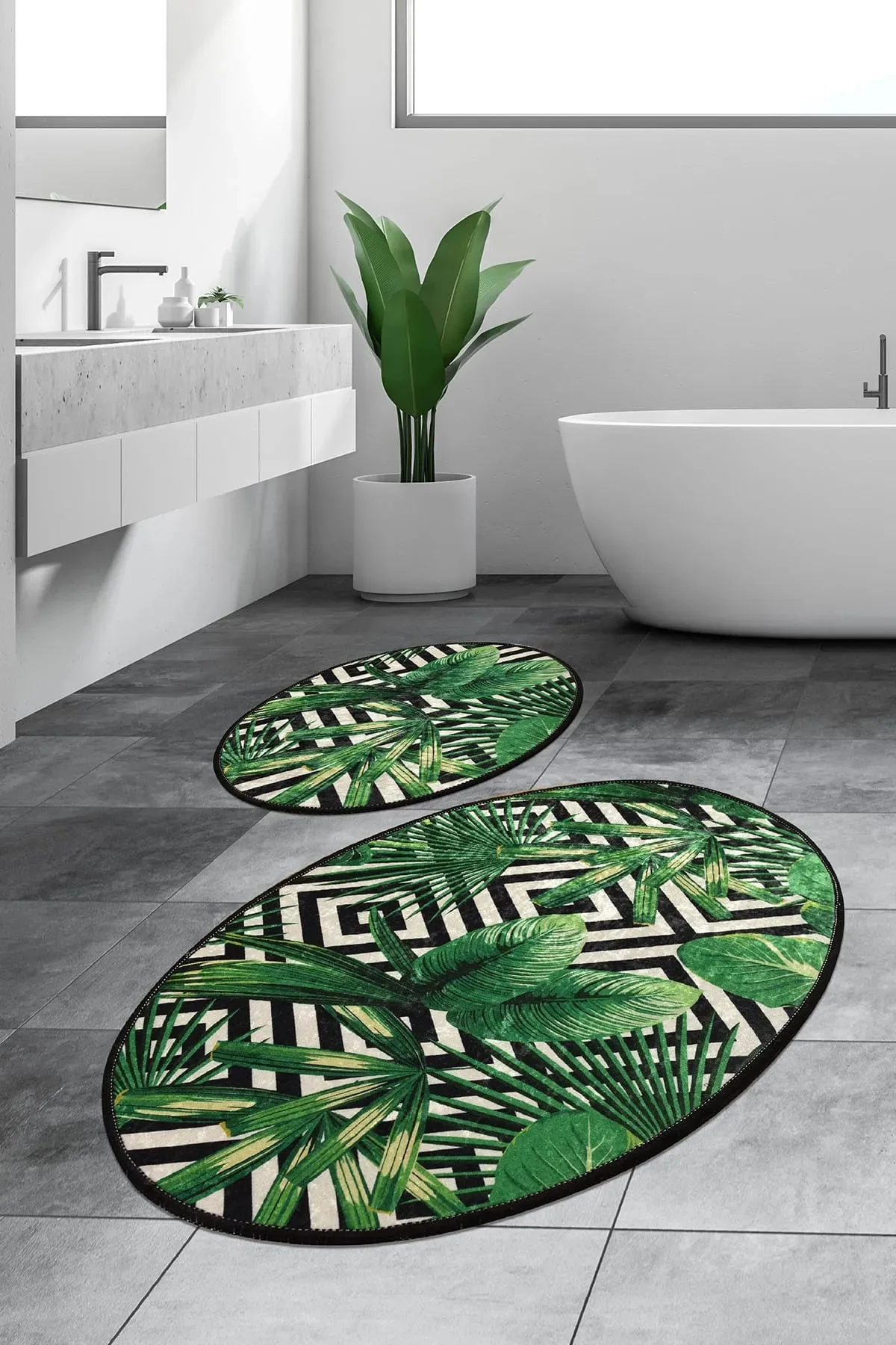 

MUG DJT 2-PIECE Bathroom Rug is a Set of Consisting Two Carpets Specially Designed for Reusable Use