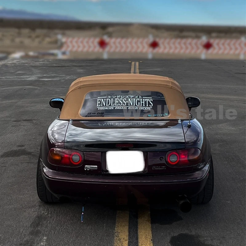 Endless Nights Japanese Vinyl Sticker For JDM Drift Stance Anime Motivation Dream Build Escape Decals Car Window Bumper Decor