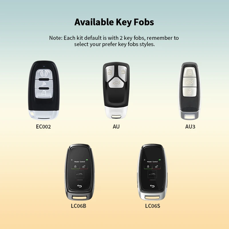 Easyguard Car Keyless Go For Audi TT/A6/A7/A8/Q7/ Compatible With Push Start Vehicle Remote Start NFC Entry APP Control Optional