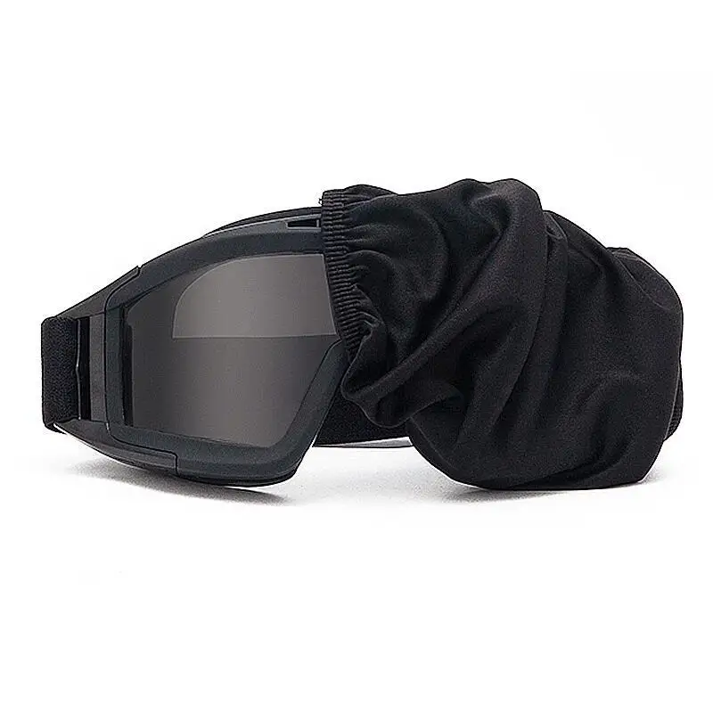 Windproof e Dustproof Tactical Goggles, Airsoft, 3 Lens Óculos, Motocross, Motocicleta, Óculos de Tiro, CS, Resistir