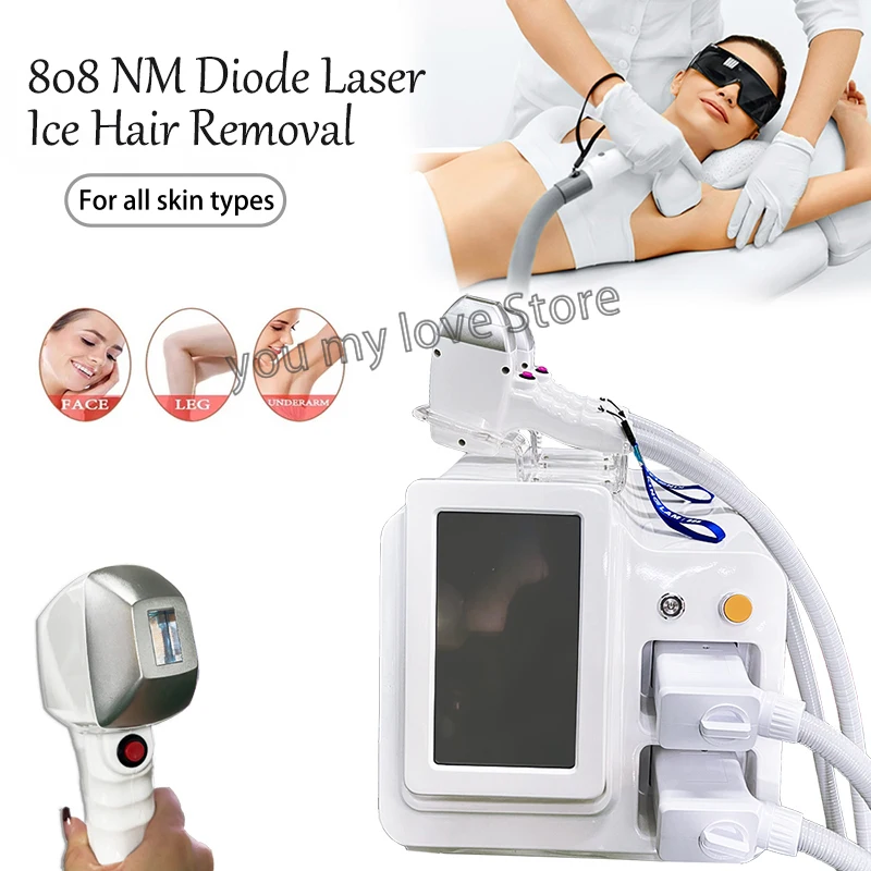 Best 3000W 3 Wavelength 808Nm Diode Laser Hair Removal Machine Germany Bar 808Nm Diode Hair Removal Laser Beauty Machine