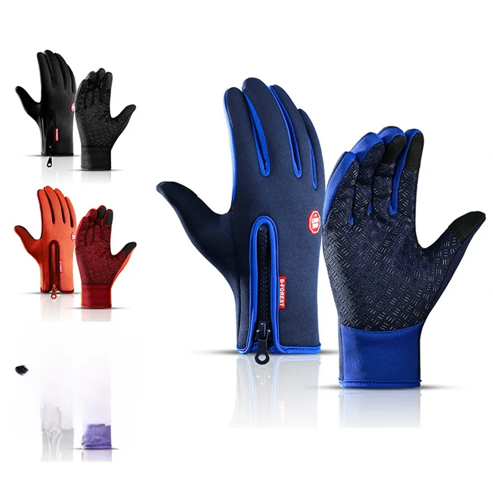 AliExpress NONE Touchscreen Warm Gloves Outdoor Cycling Driving Motorcycle Waterproof Cold Gloves Windproof Non-Slip Womens Men Winter Ski Glove
