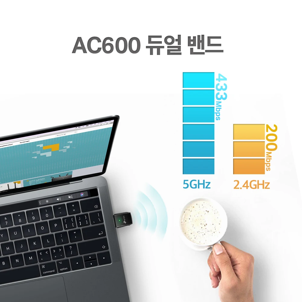 رابط Tpie-بطاقة الشبكة المحلية اللاسلكية USB ، AC600 Archer ، بطاقة WiFi لسطح المكتب ، ، T2U ، أرسل إلى كوريا #3