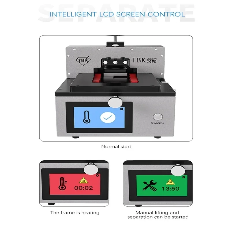 TBK 288M Heating Display Disassembly LCD Screen Separator Machine for All iPhone Screen Remove Back Cover Glass Sepate Tool