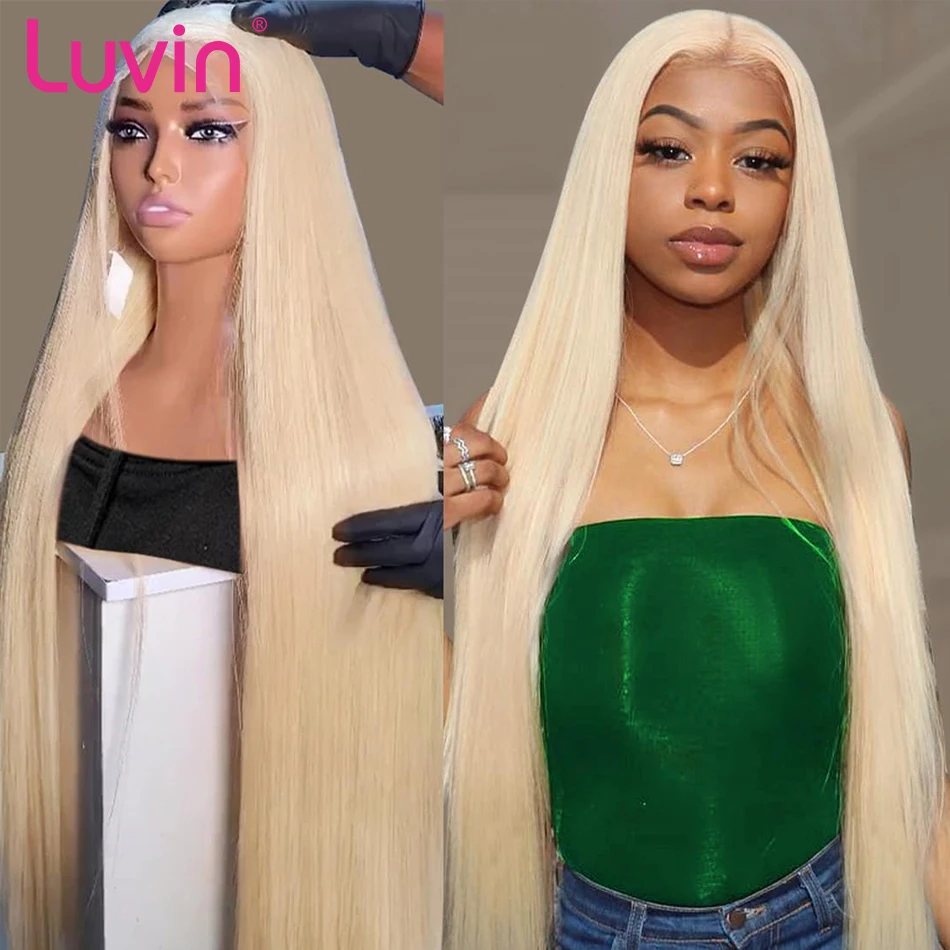 Luvin HD Transparent 613 Straight 13x6 Lace Front Human Hair Wig Color Preplucked 13x4 Honey Blonde Lace Frontal Wigs For Women