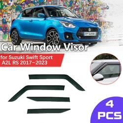 Car Window Visor for Suzuki Swift Sport A2L RS 2017~2023 Shelter Rain Sun Eyebrow Vent Awning Smoke Deflector Guard Accessorie