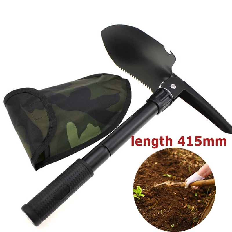 Multifunctional Military Folding Shovel Mini Garden Camping Shovels Outdoor Survival Pocket Tools Aluminium Alloy Handle