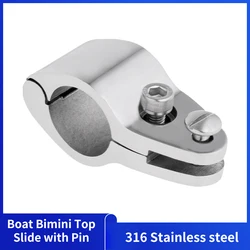 316 Edelstahl-Montage für Boot, Bimini-Oberteil, aufklappbar, 22 mm, 25 mm, 30 mm, 32 mm Backenrutsche, einfach zu installierende Marine-Hardware