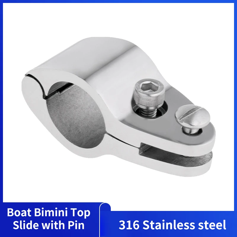 Złączka ze stali nierdzewnej 316 łódź Bimini Top na zawiasach 22mm 25mm 30mm 32mm szczęka prowadnica łatwa instalacja sprzętu morskiego