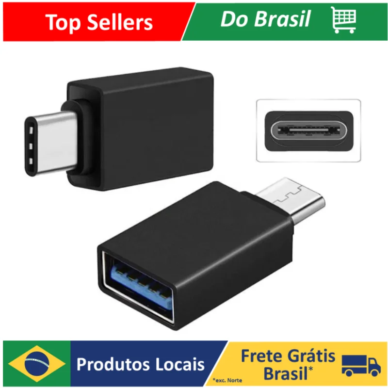Adaptador OTG Tipo-C – USB Fêmea 3.0