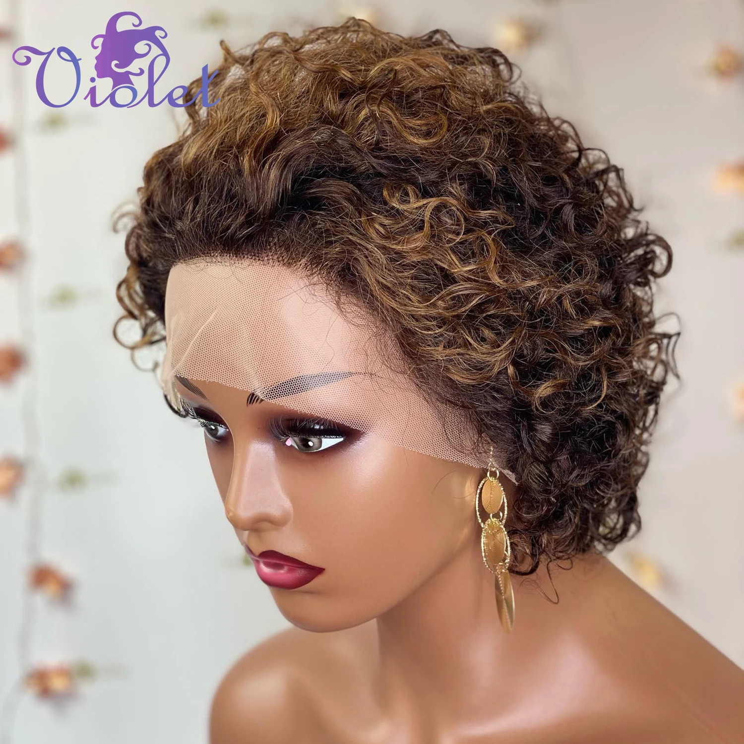 

Пикси Вьющиеся Парики 13x4 Парики Фронта Шнурка Человеческие Волосы 180% Плотность Короткие Глубокие Вьющиеся Парики Пикси 13x4 Прозрачные Парики Фронта Шнурка