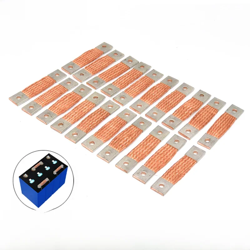 Turmera 12V Busbar Lifepo4 Battery Elastyczne miedziane złącze otwór do otworu 74mm 2mm 400A Zastosowanie w akumulatorach Lifepo4 280Ah 310Ah 320Ah — zdjęcie produktu 7