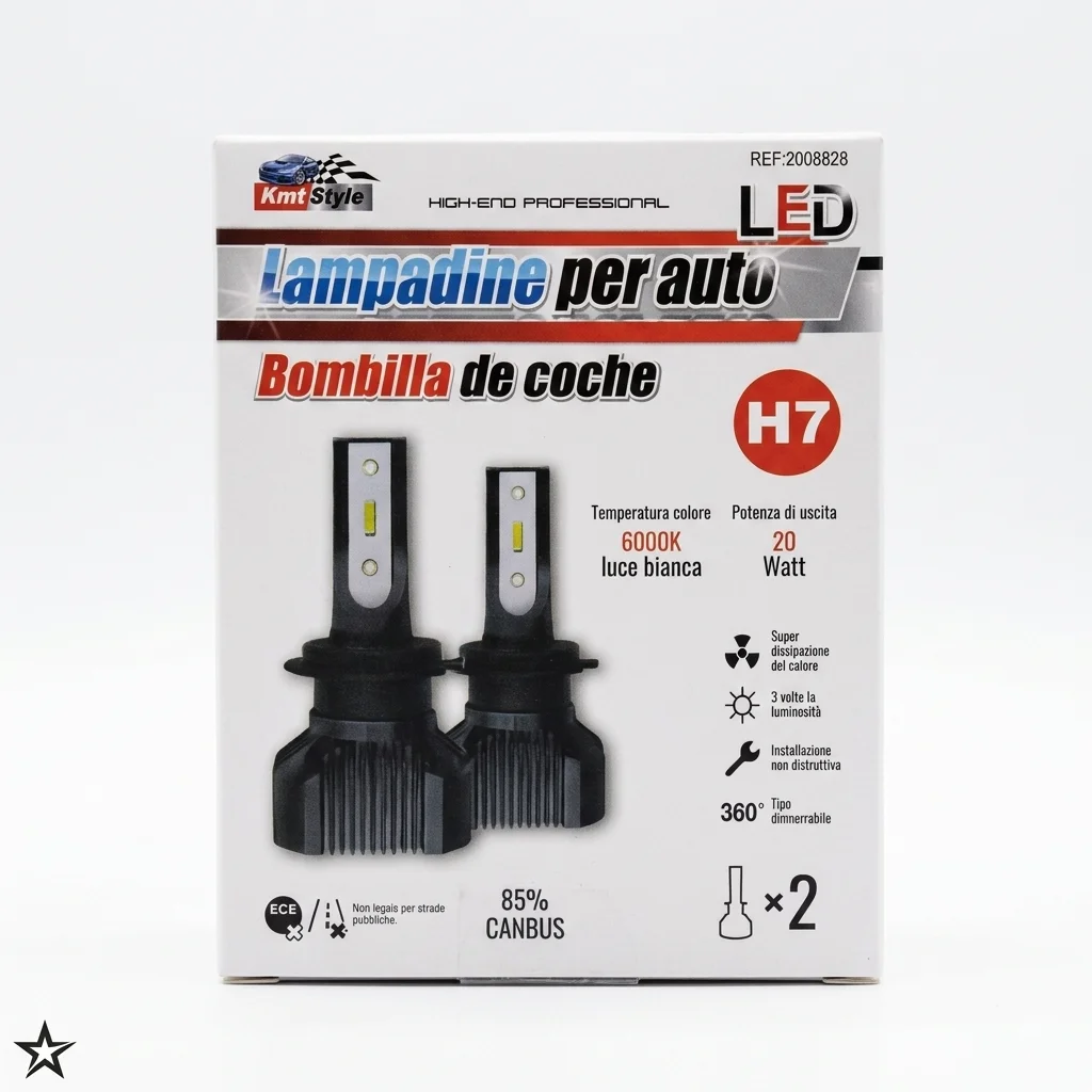 H7 LED-koplamp, H7 LED-lamp voor auto, H7 LED-koplampset, H7 LED-mistlamp, H7 LED-conversieset, H7 LED, H7 LED-koplamp, autokoplamp, 6000K wit, 20W LED, Canbus LED, Plug-and-Play auto-mistlamp,