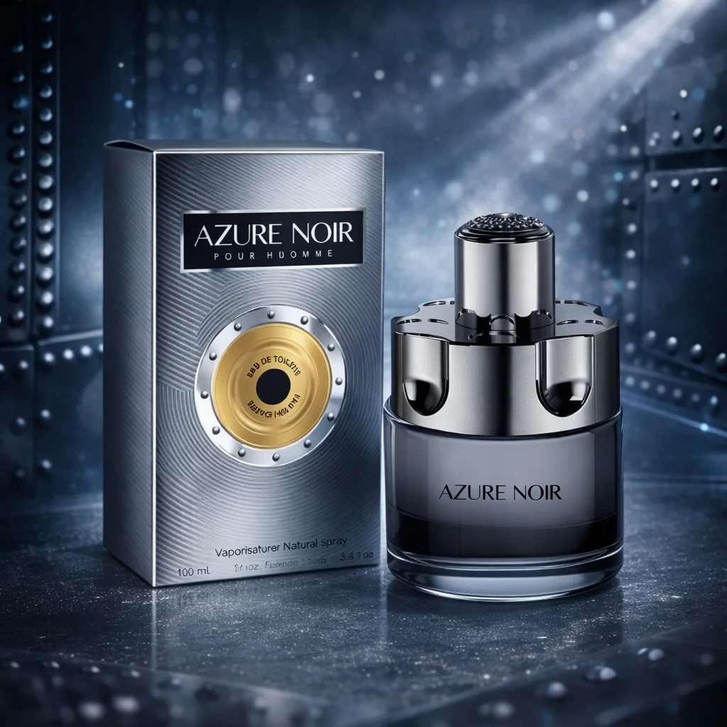 Azure Noir Pour Hommes 100ml - Montage Brands. Parfum pour homme, Eau de Toilette, de la famille des boisés et épicés, avec des notes d'agrumes, de bergamote, de menthe, de lavande et une base boisée.