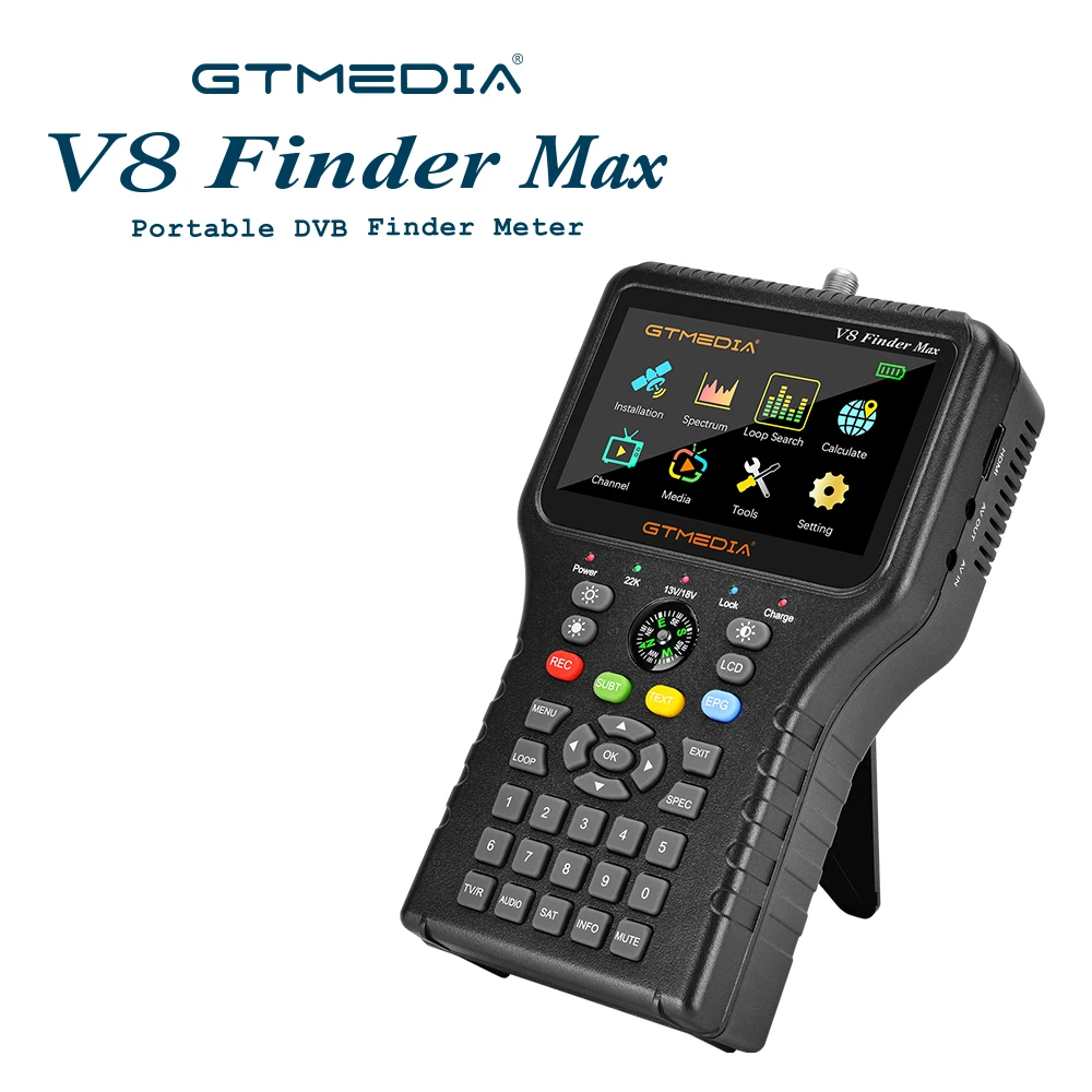 

GTMEDIA V8 Max Satellite Signal Finder DVB-S/S2/S2X Digital HD H.264/H.265 (8bit) Star Finder Locator Fast Delivery