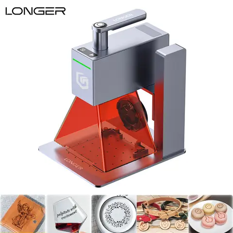 LONGER NANO PRO 6W 12W Taşınabilir Lazer Gravür Makinesi Ahşap Akrilik Deri Metal DIY El Sanatları Hediyeler için LightBurn LaserGRBL Uyumlu