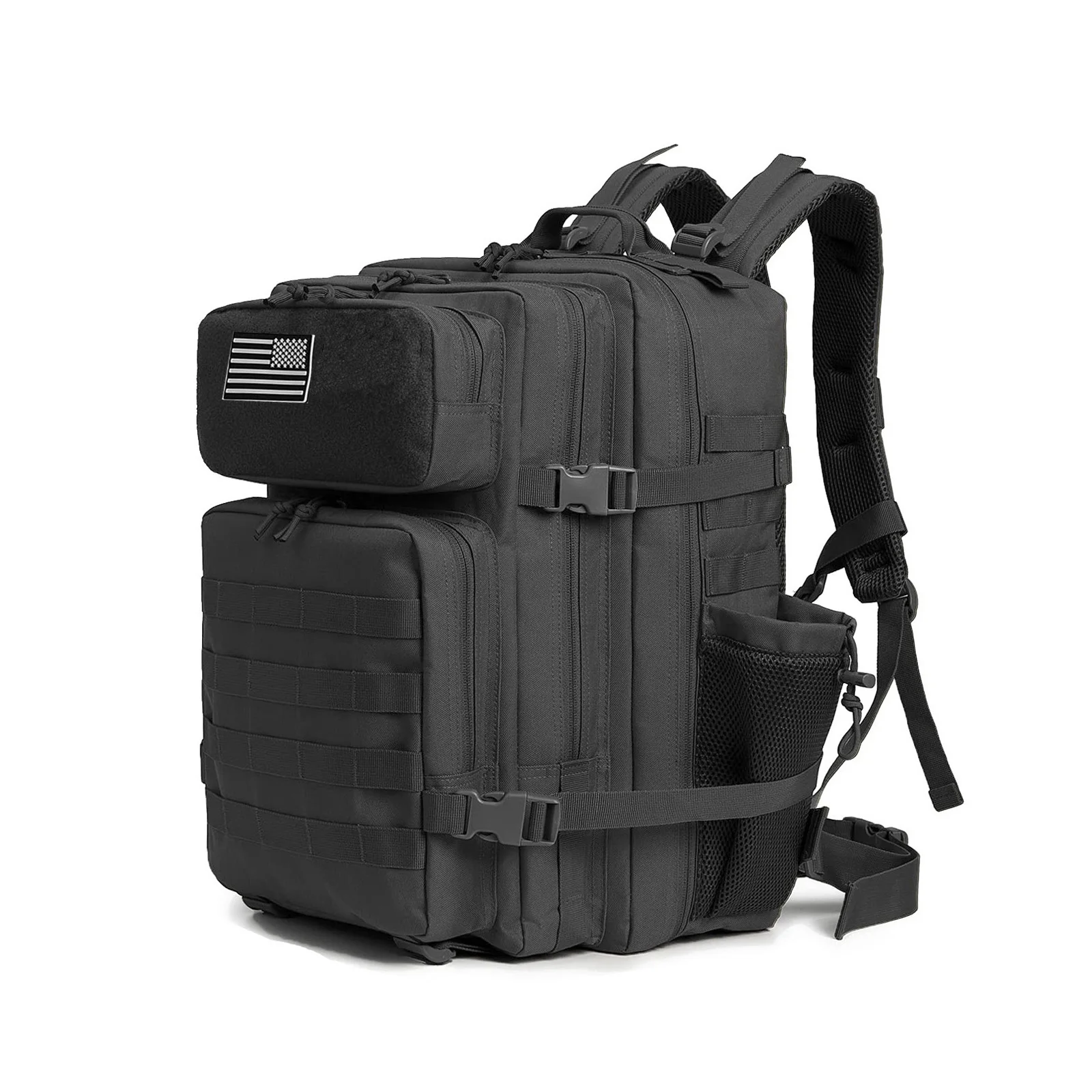 

Tactical Backpacks For Men Molle Daypack 45L Large 3 Day Bug Out Bag Hiking Rucksack With Bottle Holder