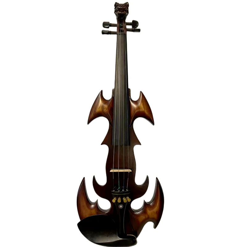 NEW model crazy -1 SONG carved dragon head 4/4 Electric Violin Fiddle solid wood with case, bow,connection cable