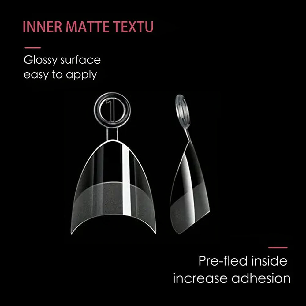 600 szt. Ultra Krótkie Miękkie Żelowe Sztuczne Paznokcie, 12 Rozmiarów Przezroczyste Paznokcie Pełne Pokrycie do Samodzielnego Zdobienia Paznokci i Profesjonalnego Salonu